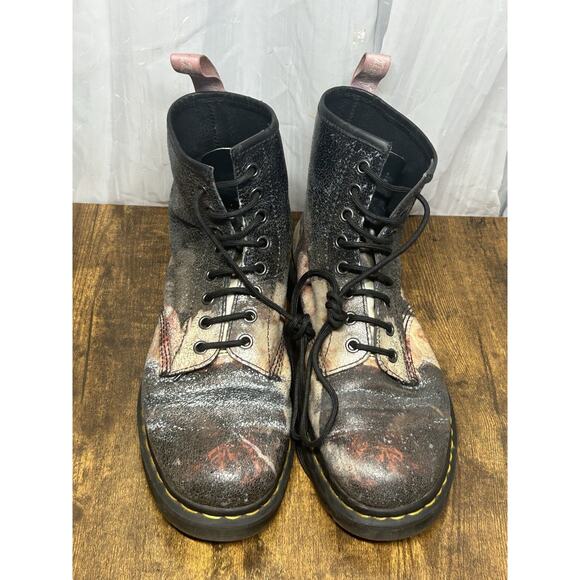 Dr Martens x New Order 1460 Power Corruption And Lies Soft Leather Boots Rare 10 - Picture 3 of 12